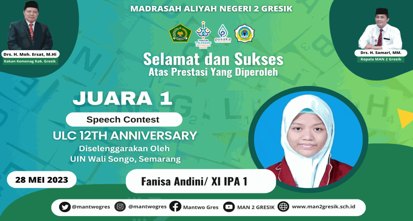 FANISA ANDINI KEMBALI SABET JUARA SATU SPEECH CONTEST NASIONAL DI SEMARANG
