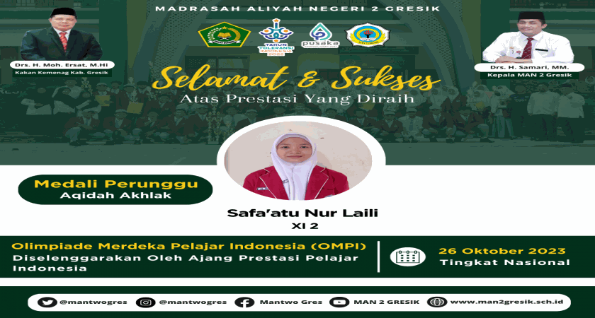 Safa'atu Nur Laili: Siswa MAN 2 Gresik Raih Medali Perunggu dalam OMPI 2023