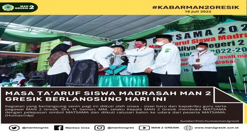 Pembukaan Matsama 2022 oleh Kepala MAN 2 Gresik