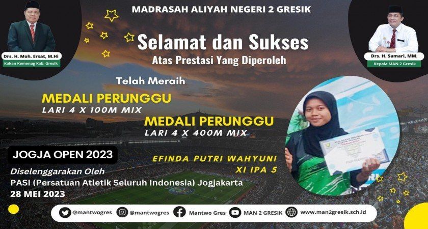 EFINDA RAIH DUA MEDALI PERUNGGU PADA JOGJA OPEN 2023 DI YOGYAKARTA