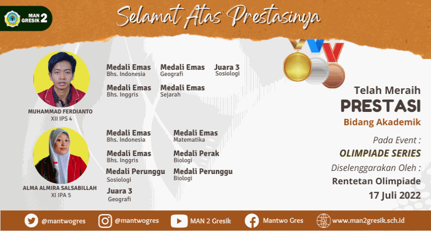 LANGGANAN JUARA, FERDIANTO DAN ALMIRA RAIH MEDALI DALAM OLIMPIADE SERIES 2022