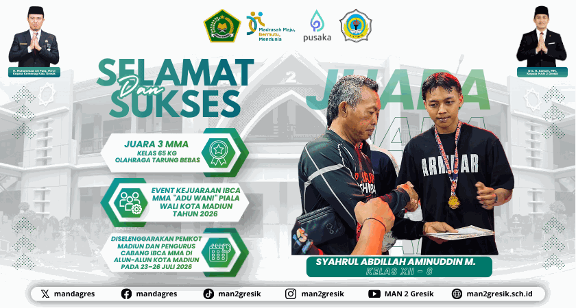 Unjuk Ketangguhan di Arena MMA, Siswa MAN 2 Gresik Sabet Podium 3 Piala Wali Kota Madiun!