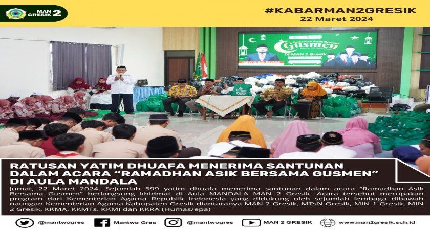 599 Yatim Dhuafa Menerima Santunan dalam Acara