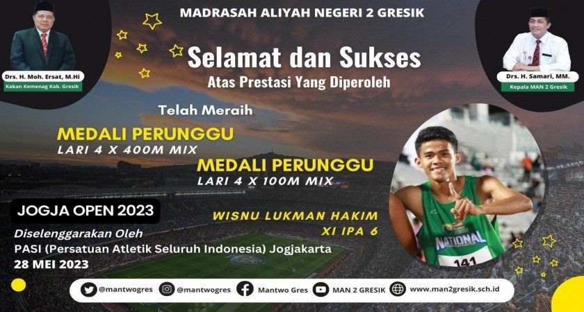 WISNU RAIH DUA MEDALI PERUNGGU PADA JOGJA OPEN 2023 DI YOGYAKARTA