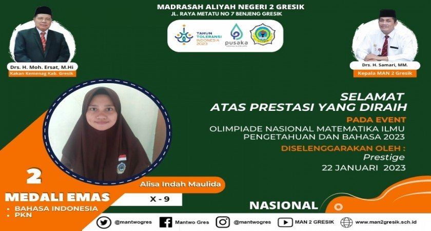 TAK DISANGKA, ALISA MAMPU RAIH DUA MEDALI EMAS SEKALIGUS PADA OLIMPIADE NASIONAL
