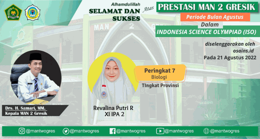 JUARA ! REVALINA MAMPU BUKTIKAN KEMAMPUAN AKADEMIKNYA DI TINGKAT PROVINSI