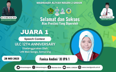 FANISA ANDINI KEMBALI SABET JUARA SATU SPEECH CONTEST NASIONAL DI SEMARANG
