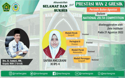 SAFIRA ANGGRAINI, JADI ANDALAN MAN 2 GRESIK DALAM NATIONAL ZETA COMPETITION