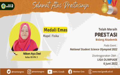 NIKEN BERHASIL SABET MEDALI EMAS BIDANG PELAJARAN FISIKA DALAM OLIMPIADE SAIN NASIONAL