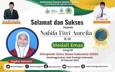 SMART! NABILA DARI MAN 2 GRESIK  SABET MEDALI EMAS OLIMPIADE MATEMATIKA NASIONAL