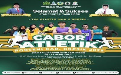 Tim Atletik MAN 2 Gresik Sukses Borong Prestasi di PORSENI Kabupaten Gresik 2025