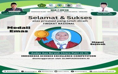 Audya Ayu Ba'aish Chiara Putri Sabet Medali Emas dalam Indonesia Science Excellence Competition 2025