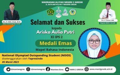 ARISKA BIKIN BANGGA DENGAN RAIH MEDALI EMAS OLIMPIADE BAHASA INDONESIA