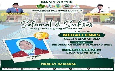 Debi Pradita Raih Medali Emas dalam Indonesian Smart Olympiad 2025