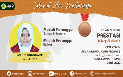 SAFIRA ANGGRAINI RAIH MEDALI DALAM AENS COMPETITION NASIONAL