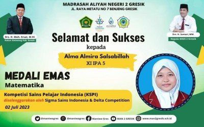 Alma Almira Salsabillah dari MAN 2 Gresik Memperoleh Medali Emas di KSPI