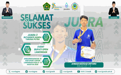Smash Tajam di Lamongan! Ahmad Baihaqi Amankan Juara 3 Ganda Taruna Putra Bupati Open 2026