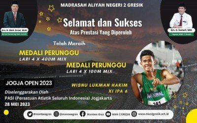 WISNU RAIH DUA MEDALI PERUNGGU PADA JOGJA OPEN 2023 DI YOGYAKARTA