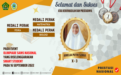 RAIH TIGA MEDALI, AMELIA PUTRI SONIA SUKSES TAKLUKKAN OLIMPIADE SAINS NASIONAL