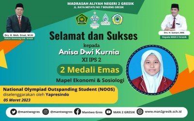 SISWI MAN 2 GRESIK KEMBALI PERSEMBAHKAN 2 MEDALI EMAS SEKALIGUS