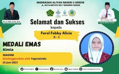 Farel Febby Alicia dari MAN 2 Gresik Menyabet Medali Emas di SEAOSM