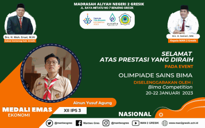 JUARAI OLIMPIADE EKONOMI TINGKAT NASIONAL, AINUN MEMBANGGAKAN MAN 2 GRESIK