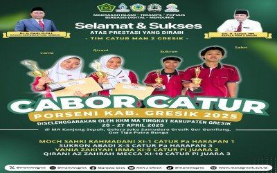 Tim Catur MAN 2 Gresik Berprestasi di PORSENI Kabupaten Gresik 2025