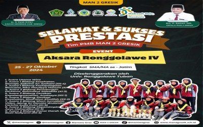 Kegigihan Berbuah Manis ! PMR MAN 2 Gresik di Aksara Ronggolawe IV