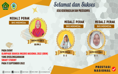 TIGA SISWI MAN 2 GRESIK TOREHKAN PRESTASI PADA OLIMPIADE BAHASA INGGRIS NASIONAL