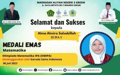 Alma Almira Salsabillah dari MAN 2 Gresik Raih Medali Emas di OMIPA