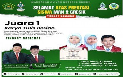 Prestasi Gemilang Tim KTI MAN 2 Gresik: Raih Juara 1 dalam Event Gebyar KEMA