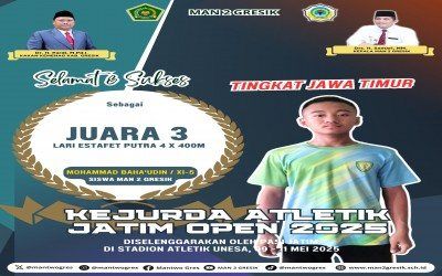 Mohammad Baha'udin Sumbang Juara 3 Estafet 4x400 Meter Putra di Kejurda Atletik Jatim Open 2025