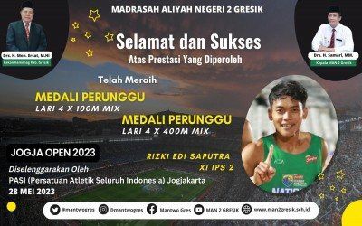 DUA PERUNGGU DIRAIH ATLIT MAN 2 GRESIK PADA JOGJA OPEN 2023 DI YOGYAKARTA