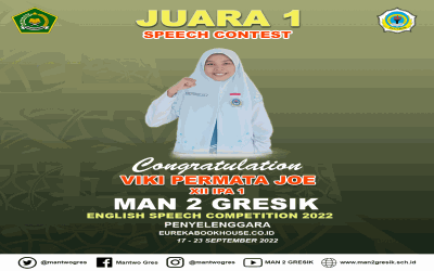 VIKI PERMATA JOE RAIH JUARA 1 PADA ENGLISH SPEECH COMPETITION 2022