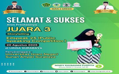 Sendy Rahmania Puspita Raih Juara 3 Storytelling di UINSA Surabaya